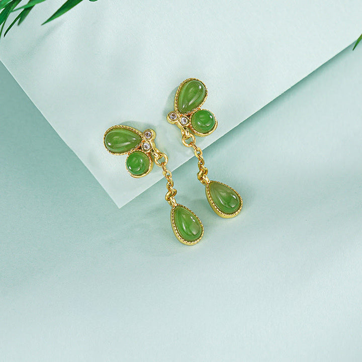 Collana di protezione in diaspro verde con design a nappa in argento sterling 925 Buddha Stones, Pandant - image 17