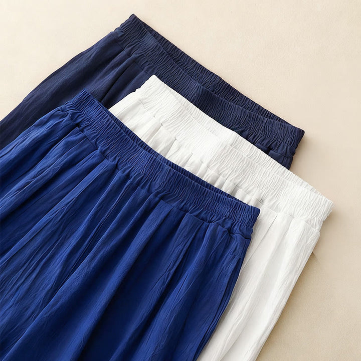 Pantaloni harem da donna in cotone con elastico in vita, tinta unita, Buddha Stones Commute, lunghezza 7-8, con tasche - image 14