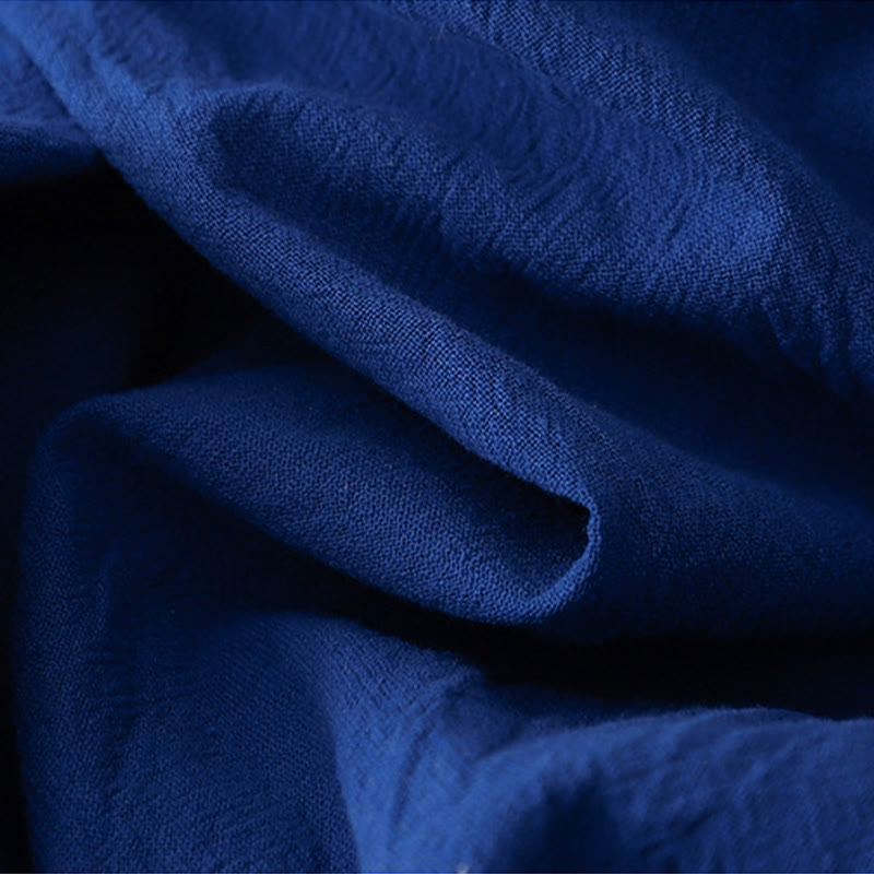 Pantaloni harem da donna in cotone con elastico in vita, tinta unita, Buddha Stones Commute, lunghezza 7-8, con tasche - image 7