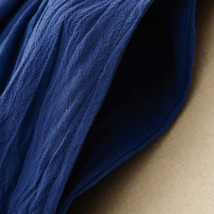 Pantaloni harem da donna in cotone con elastico in vita, tinta unita, Buddha Stones Commute, lunghezza 7-8, con tasche - image 6