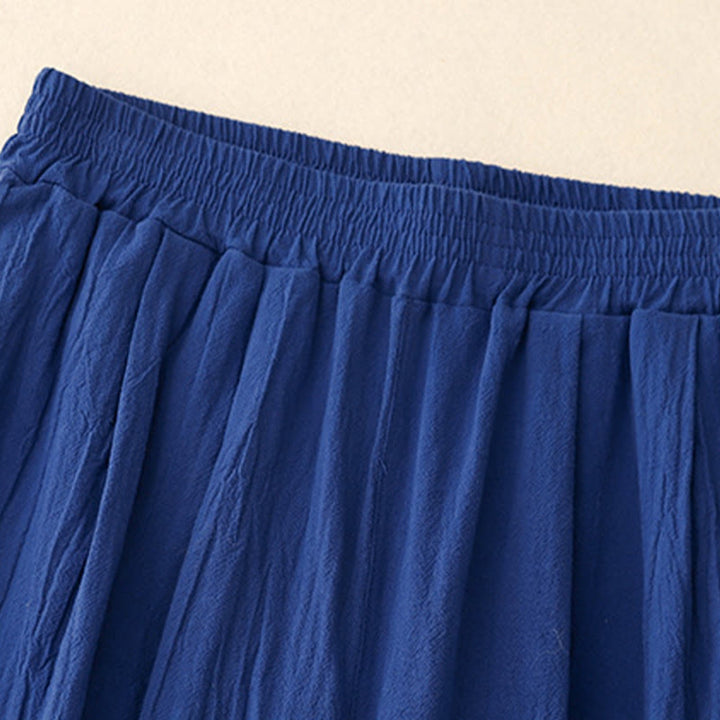 Pantaloni harem da donna in cotone con elastico in vita, tinta unita, Buddha Stones Commute, lunghezza 7-8, con tasche - image 5