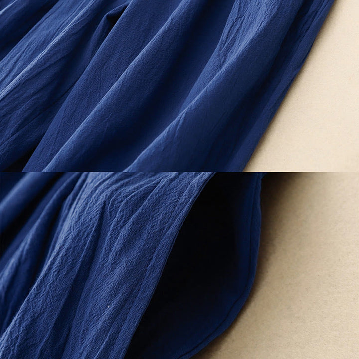 Pantaloni harem da donna in cotone con elastico in vita, tinta unita, Buddha Stones Commute, lunghezza 7-8, con tasche - image 8