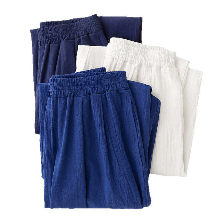 Pantaloni harem da donna in cotone con elastico in vita, tinta unita, Buddha Stones Commute, lunghezza 7-8, con tasche - image 16