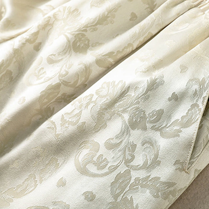 Pantaloni termici spessi a gamba larga da donna con tasche e design a vita alta in jacquard con Buddha Stones - image 6