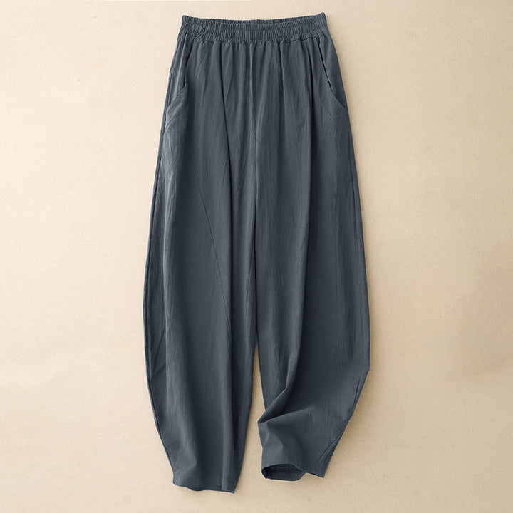 Pantaloni larghi da donna con tasche, Buddha Stones Fall, tinta unita, patchwork, design semplice - Grigio ardesia - US8-10, UK/AU12-14, EU40-42 (2XL) - image 10