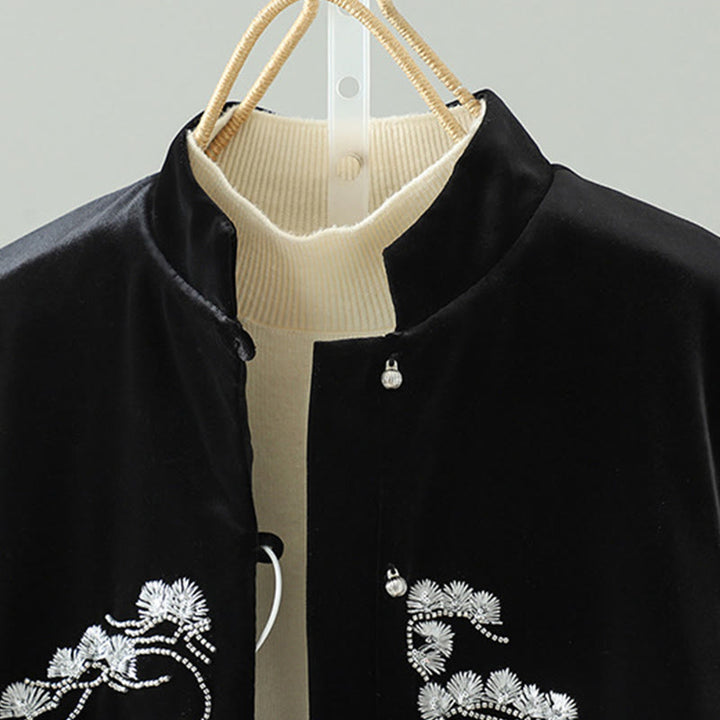 Gilet senza maniche da donna con ricamo di fiori bianchi Buddha Stones - image 2