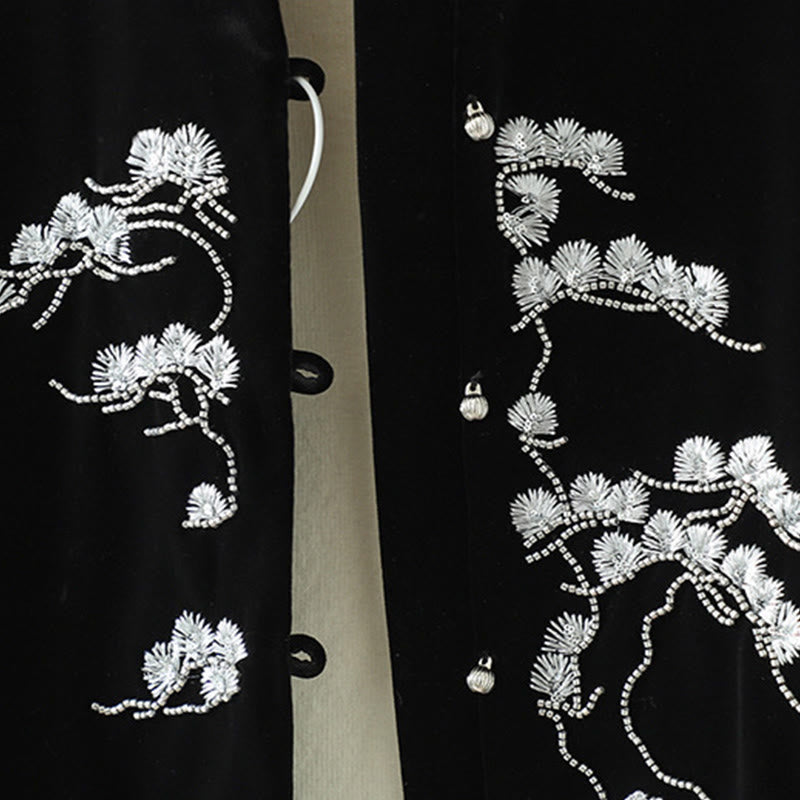 Gilet senza maniche da donna con ricamo di fiori bianchi Buddha Stones - image 7