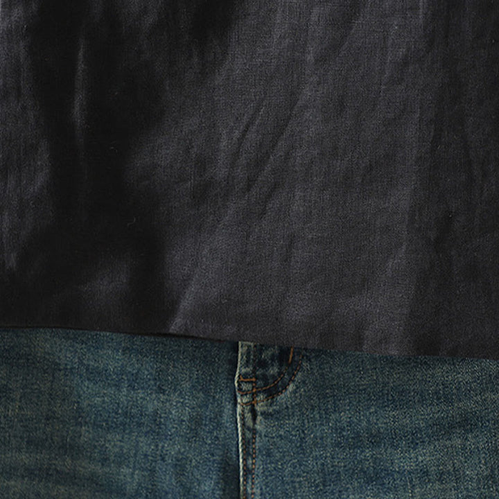 Gilet senza maniche da donna con scollo a V, motivo floreale Buddha Stones e bottoni a rana - image 18