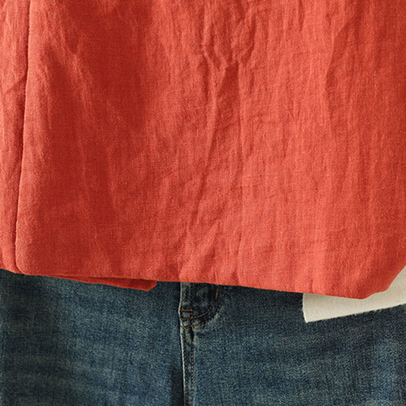 Gilet senza maniche da donna con scollo a V, motivo floreale Buddha Stones e bottoni a rana - image 11