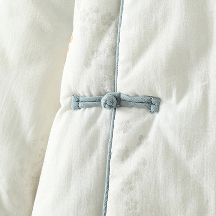 Giacca termica a maniche lunghe con bottoni e motivo a rana blu da donna Buddha Stones - image 7