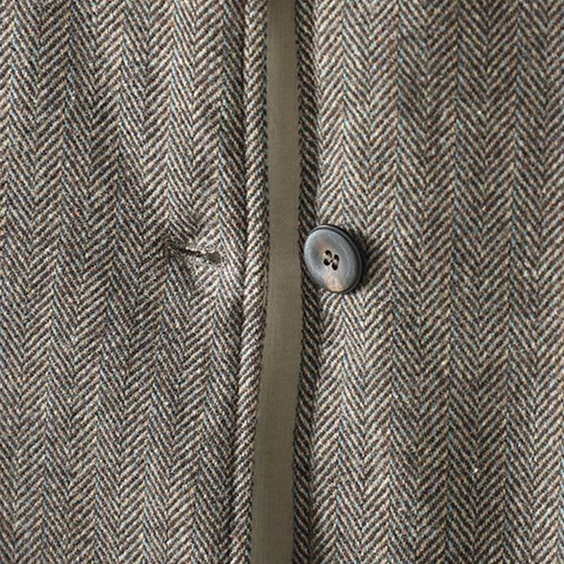 Giacca termica a maniche lunghe con tasche e bottoni marroni da donna Buddha Stones - image 7