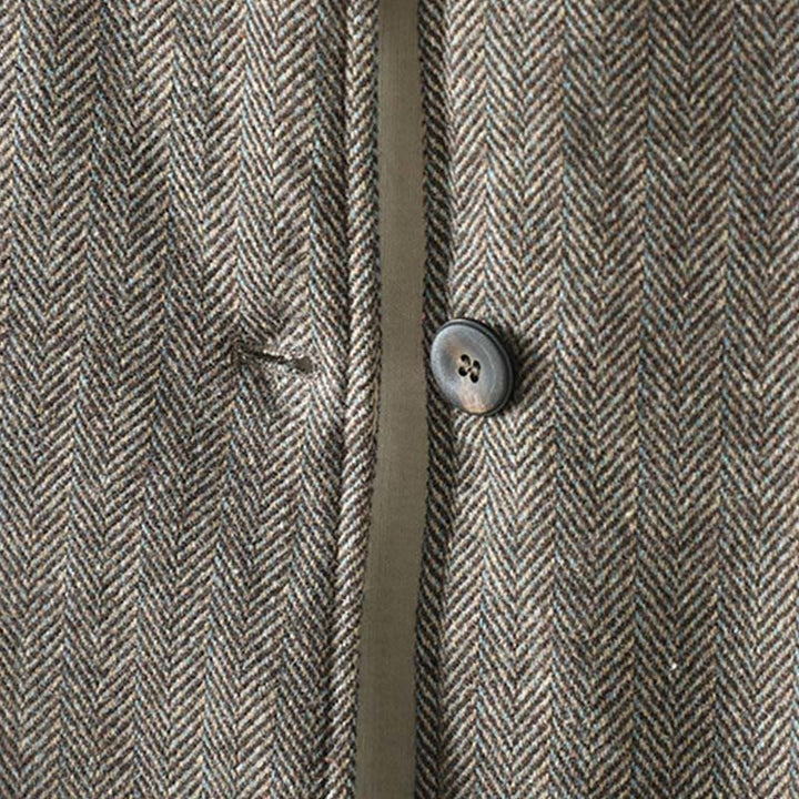 Giacca termica a maniche lunghe con tasche e bottoni marroni da donna Buddha Stones - image 7