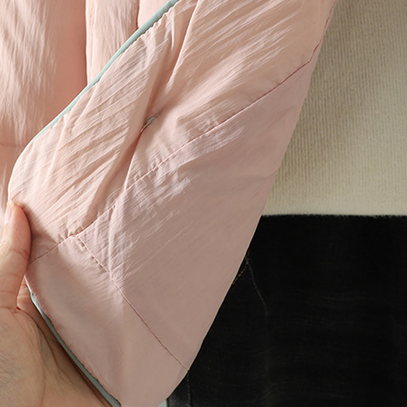 Giacca termica da donna a maniche lunghe con bottoni a rana, ricamo Buddha Stones Peach Blossom e tasche - image 9