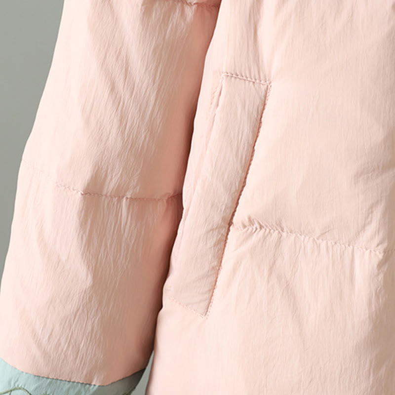 Giacca termica da donna a maniche lunghe con bottoni a rana, ricamo Buddha Stones Peach Blossom e tasche - image 7