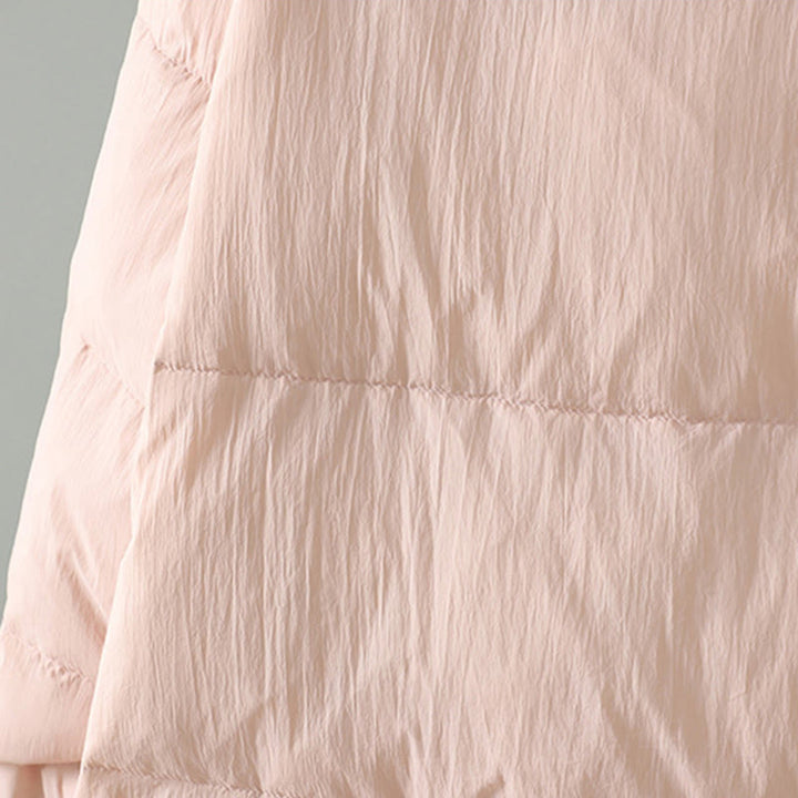 Giacca termica da donna a maniche lunghe con bottoni a rana, ricamo Buddha Stones Peach Blossom e tasche - image 12