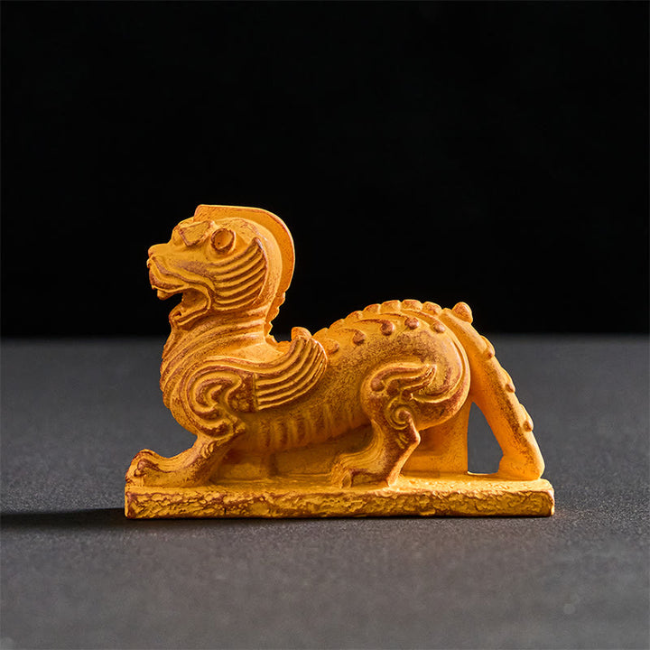 Buddha Stones FU Cani Gemelli Buddha Quadrato Ding Design Frigorifero Magnete per frigorifero Decorazione per la casa - Fu Dogs 8*5.6*2 cm (con retro magnetico) - image 0