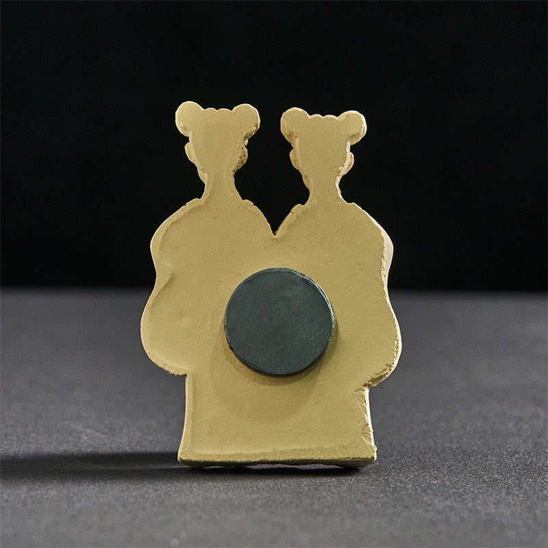 Buddha Stones FU Cani Gemelli Buddha Quadrato Ding Design Frigorifero Magnete per frigorifero Decorazione per la casa - image 9