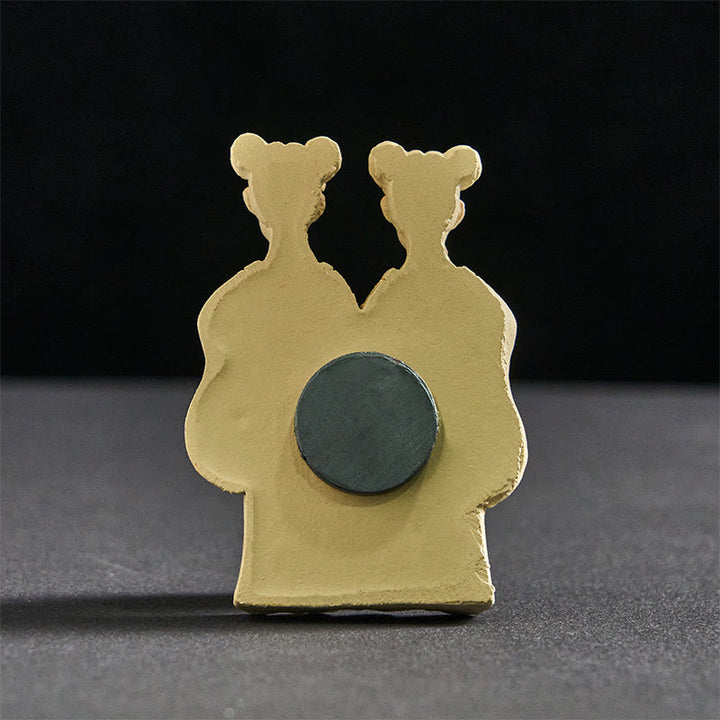 Buddha Stones FU Cani Gemelli Buddha Quadrato Ding Design Frigorifero Magnete per frigorifero Decorazione per la casa - image 9