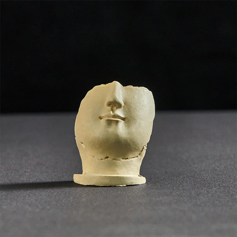 Buddha Stones FU Cani Gemelli Buddha Quadrato Ding Design Frigorifero Magnete per frigorifero Decorazione per la casa - Buddha a metà faccia 5*4*2 cm (con retro magnetico) - image 11