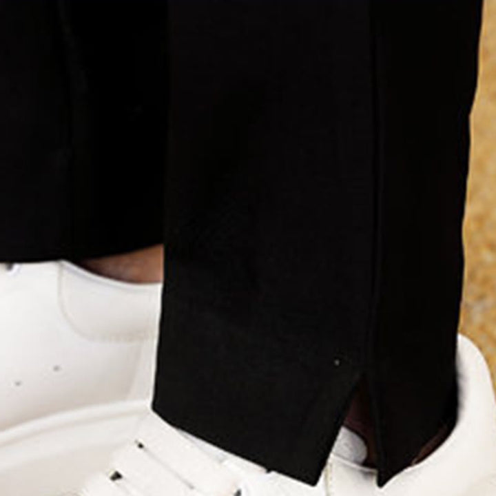 Set di abbigliamento da uomo con camicia a maniche lunghe e pantaloni, in bambù, con bottoni a rana, 2 pezzi, motivo : Buddha Stones - image 9