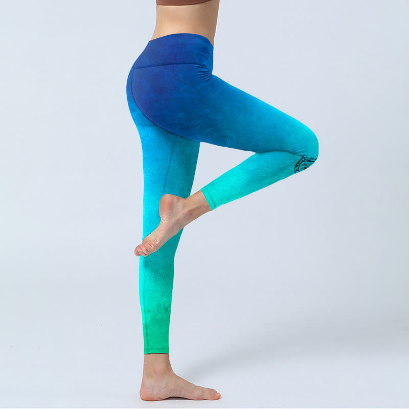 Leggings da palestra con stampa Buddha Stones Hamsa Hand, pantaloni da yoga da donna - image 4