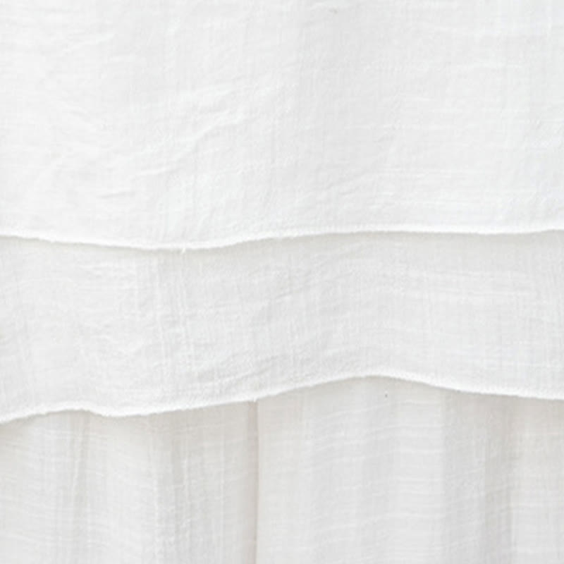 Set da meditazione da donna Buddha Stones, 2 pezzi, camicia bianca a maniche lunghe con scollo a V e pantaloni a gamba larga - image 13