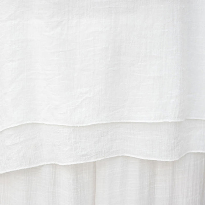 Set da meditazione da donna Buddha Stones, 2 pezzi, camicia bianca a maniche lunghe con scollo a V e pantaloni a gamba larga - image 12