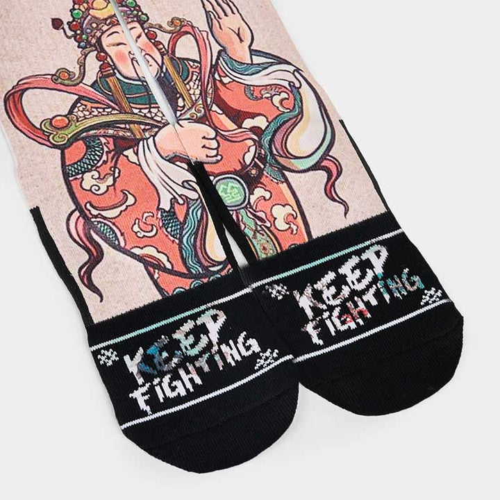 Calzini casual da uomo e da donna unisex con manico Ruyi e scritta " Buddha Stones God Of Wealth" - image 12
