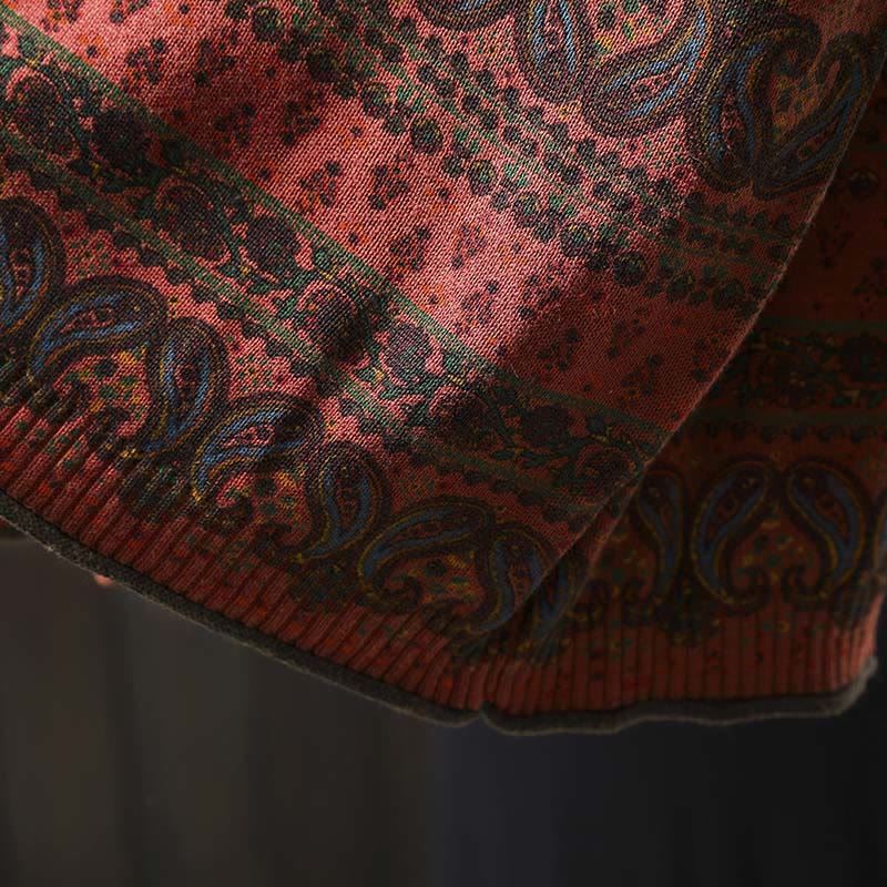 Maglione da donna in cotone con scollo rotondo, manica lunga, motivo floreale autunnale con motivo Buddha Stones Plant e tasca - image 11