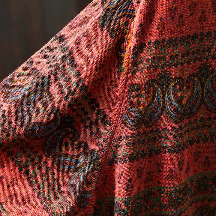 Maglione da donna in cotone con scollo rotondo, manica lunga, motivo floreale autunnale con motivo Buddha Stones Plant e tasca - image 9