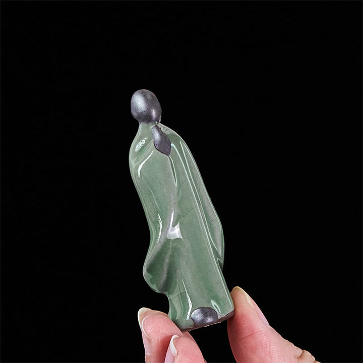 Statua in ceramica del monaco da meditazione, Buddha Stones, decorazione per la casa della serenità - image 47