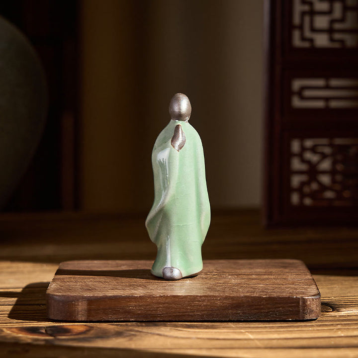 Statua in ceramica del monaco da meditazione, Buddha Stones, decorazione per la casa della serenità - image 44