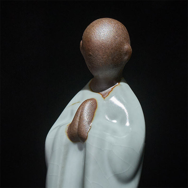 Statua in ceramica del monaco da meditazione, Buddha Stones, decorazione per la casa della serenità - image 16