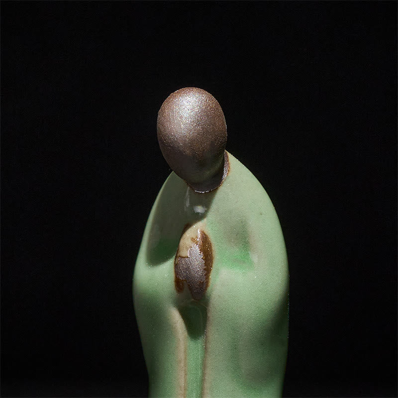 Statua in ceramica del monaco da meditazione, Buddha Stones, decorazione per la casa della serenità - image 32