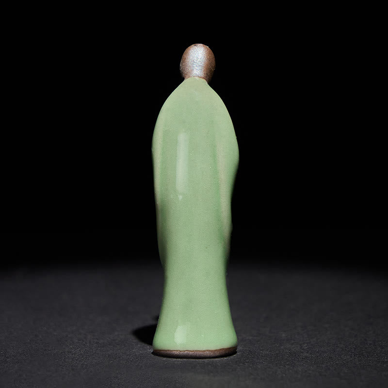 Statua in ceramica del monaco da meditazione, Buddha Stones, decorazione per la casa della serenità - image 27