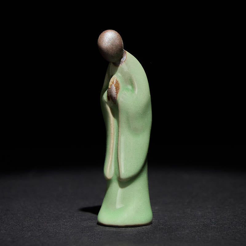 Statua in ceramica del monaco da meditazione, Buddha Stones, decorazione per la casa della serenità - image 26
