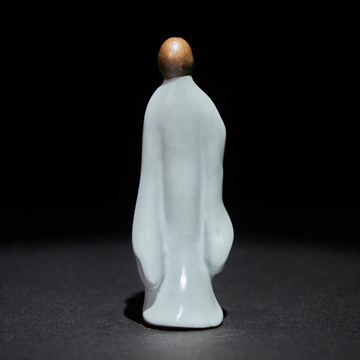 Statua in ceramica del monaco da meditazione, Buddha Stones, decorazione per la casa della serenità - image 18