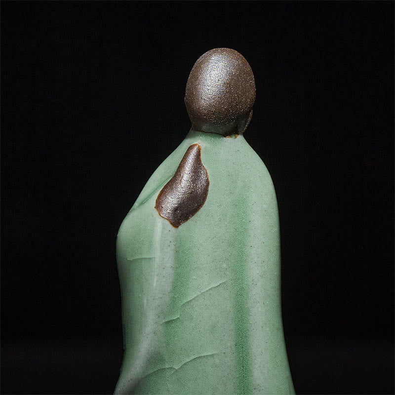 Statua in ceramica del monaco da meditazione, Buddha Stones, decorazione per la casa della serenità - image 48