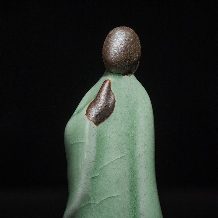 Statua in ceramica del monaco da meditazione, Buddha Stones, decorazione per la casa della serenità - image 48