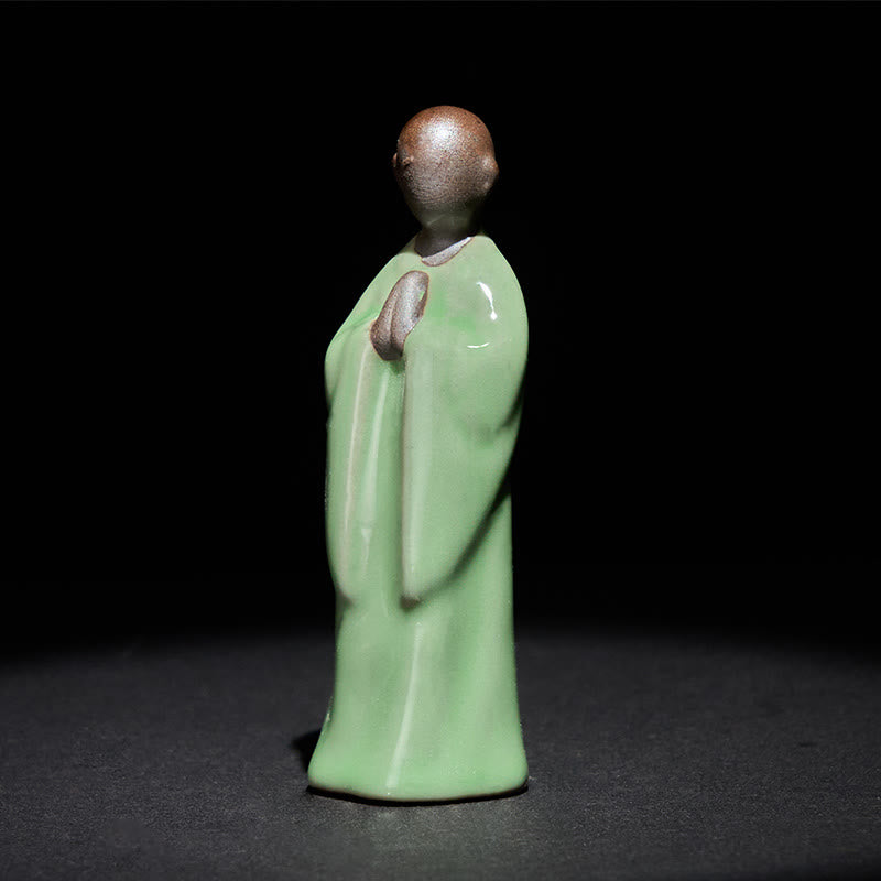 Statua in ceramica del monaco da meditazione, Buddha Stones, decorazione per la casa della serenità - image 34
