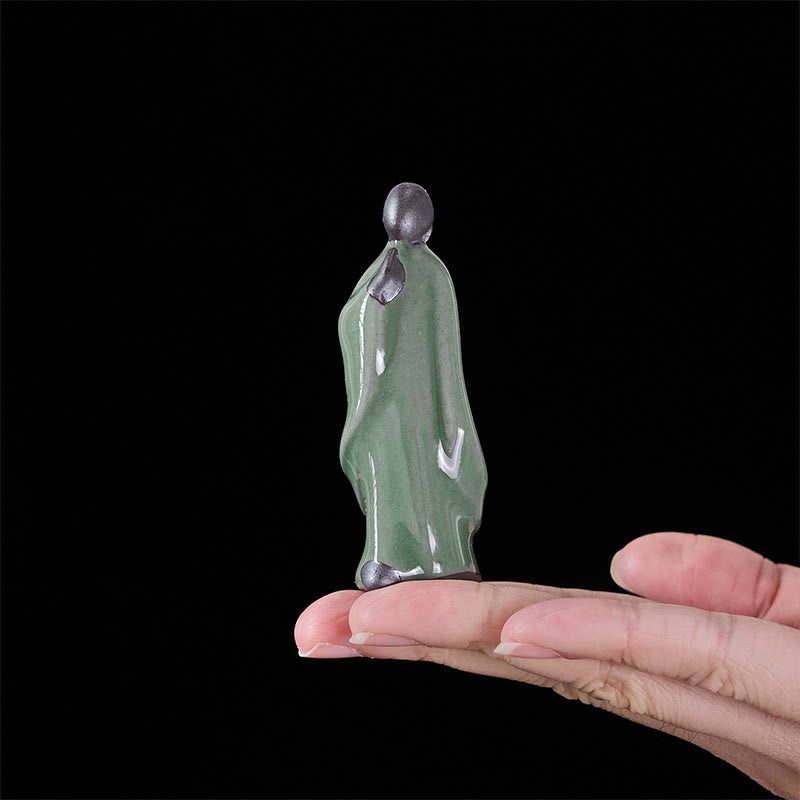 Statua in ceramica del monaco da meditazione, Buddha Stones, decorazione per la casa della serenità - image 46