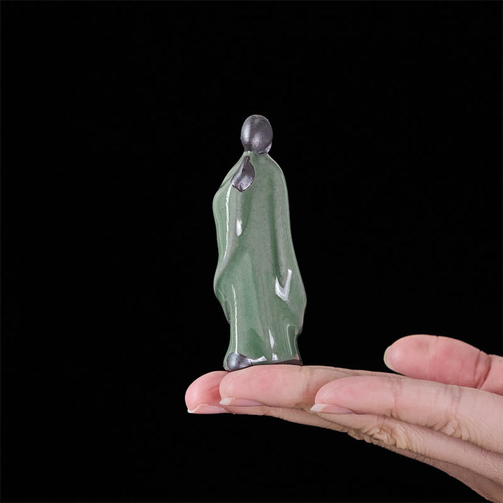 Statua in ceramica del monaco da meditazione, Buddha Stones, decorazione per la casa della serenità - image 46