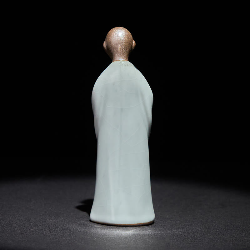 Statua in ceramica del monaco da meditazione, Buddha Stones, decorazione per la casa della serenità - image 10