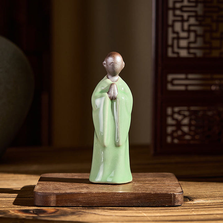 Statua in ceramica del monaco da meditazione, Buddha Stones, decorazione per la casa della serenità - image 36