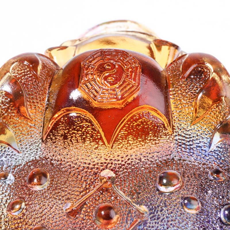 Buddha Stones Feng Shui Rana Monete Cristallo Liuli Fatto a Mano Opera d'Arte Ricchezza Decorazione per Casa e Ufficio - image 11