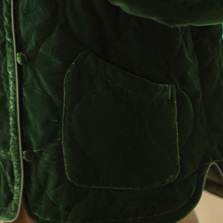 Giacca corta da donna con maniche lunghe e tasche, modello a rombi Buddha Stones - image 7