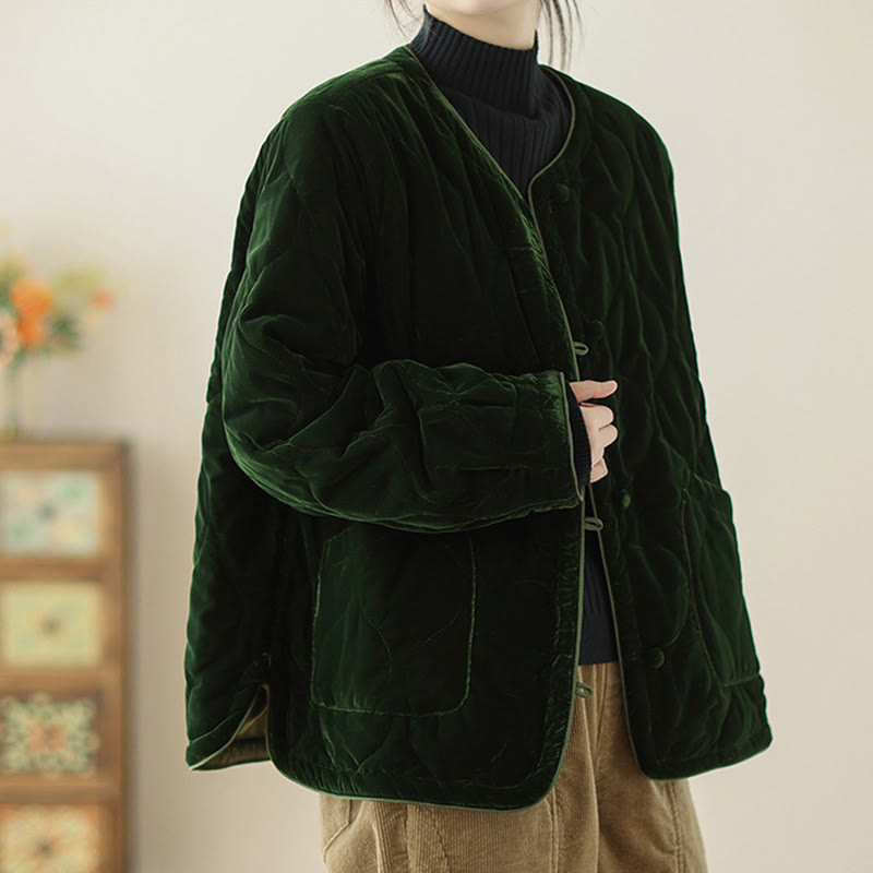 Giacca corta da donna con maniche lunghe e tasche, modello a rombi Buddha Stones - image 3