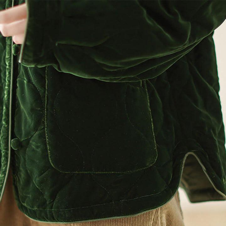 Giacca corta da donna con maniche lunghe e tasche, modello a rombi Buddha Stones - image 11