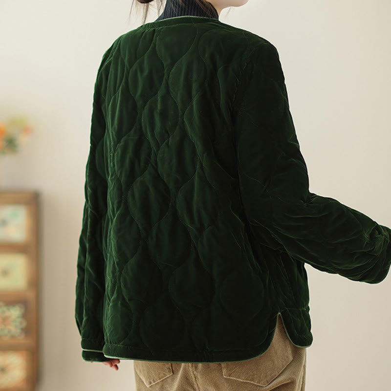 Giacca corta da donna con maniche lunghe e tasche, modello a rombi Buddha Stones - image 6