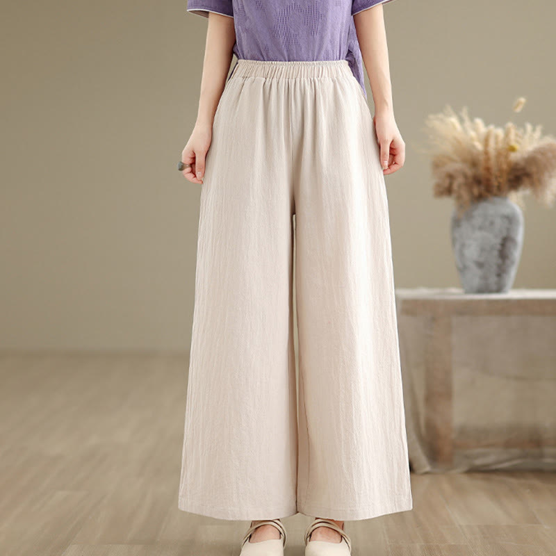 Camicia e pantaloni da donna in cotone jacquard a maniche lunghe con bottoni a rana e tasche Buddha Stones - Pantaloni beige - US8-10, UK/AU12-14, EU40-42 (2XL) - image 24